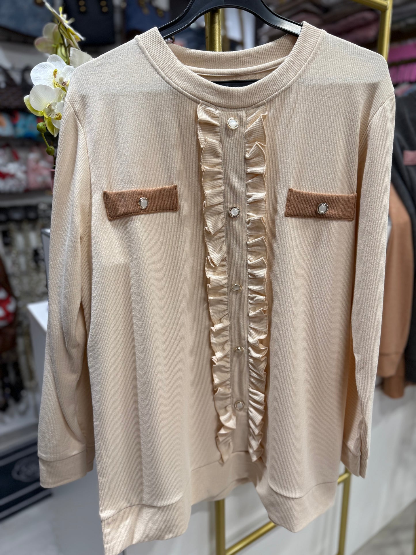 AS43 Aster Top with ruffles
