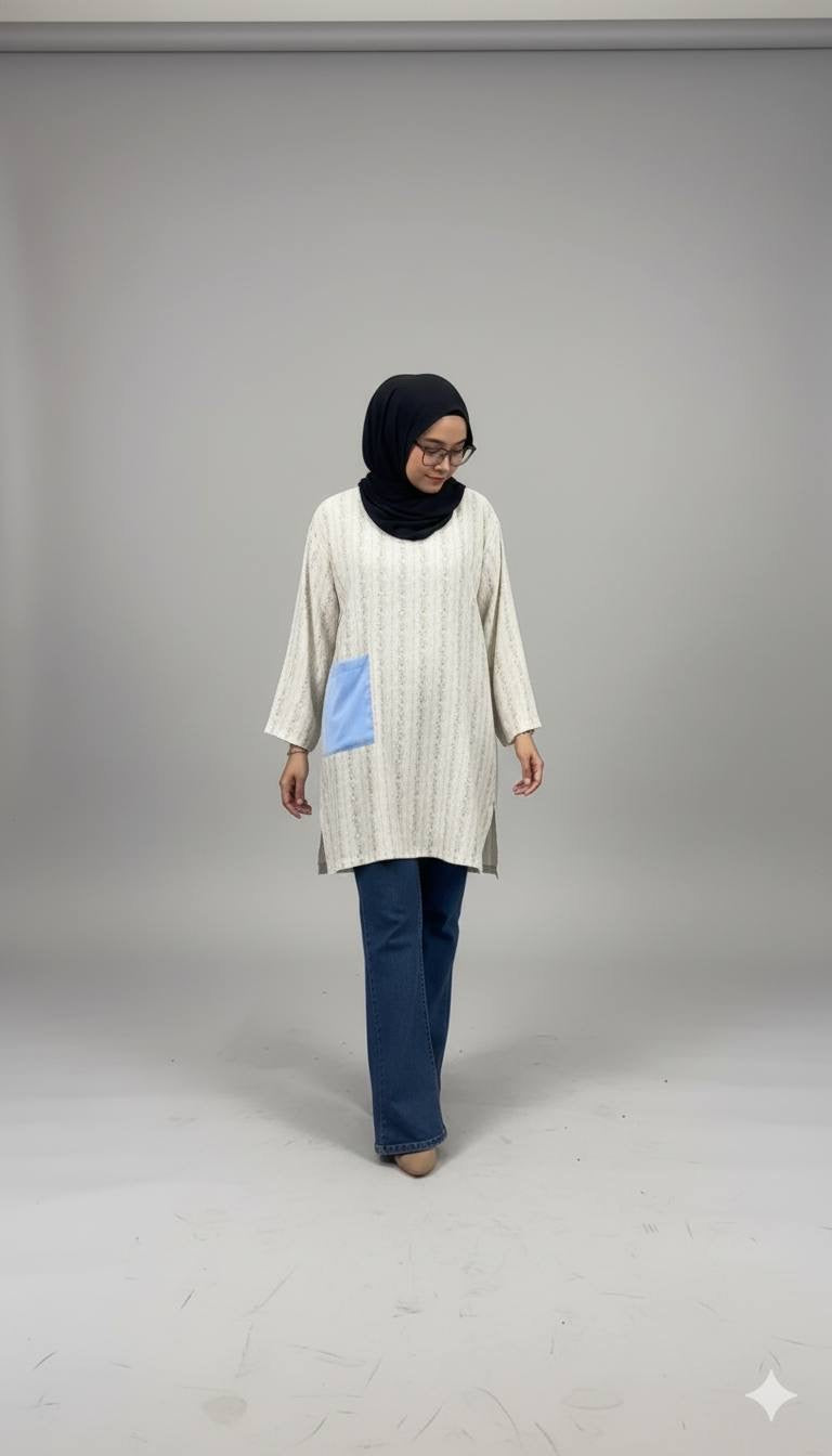 Zaina Printed Tunic Premium Crinkled