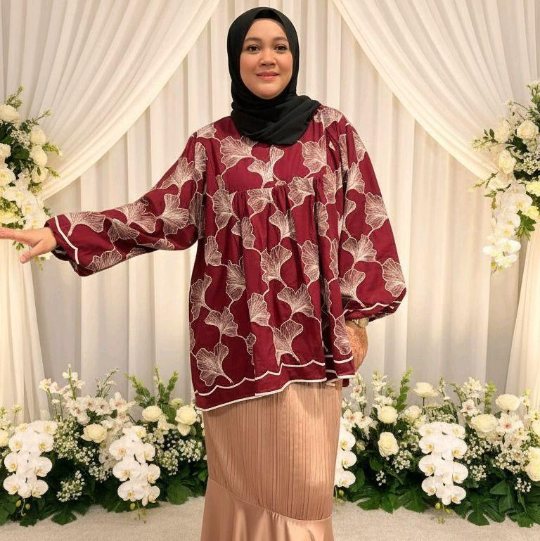 Cahaya Eyelet Babydoll Top