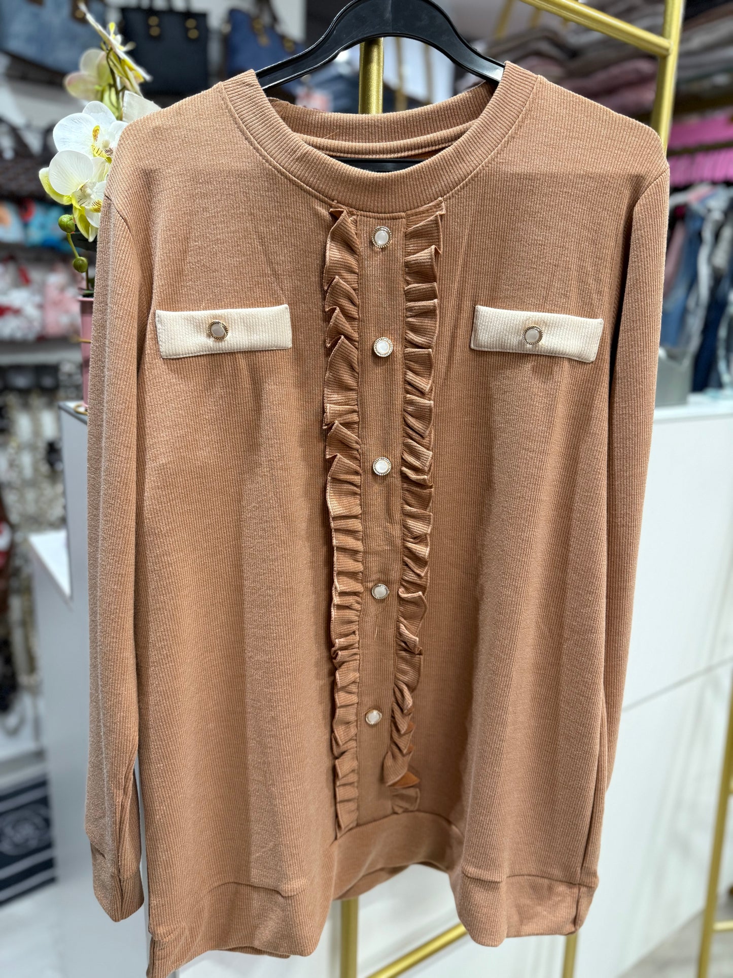 AS43 Aster Top with ruffles