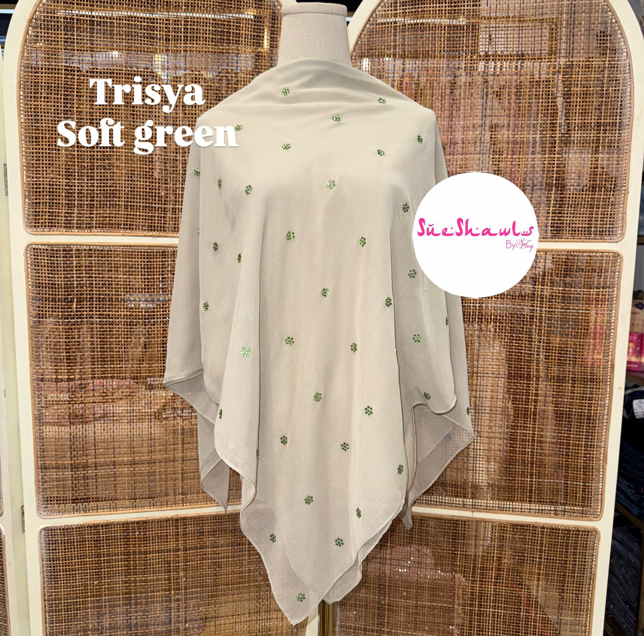 Trisya Bawal Bling Snowflake Cotton Viole