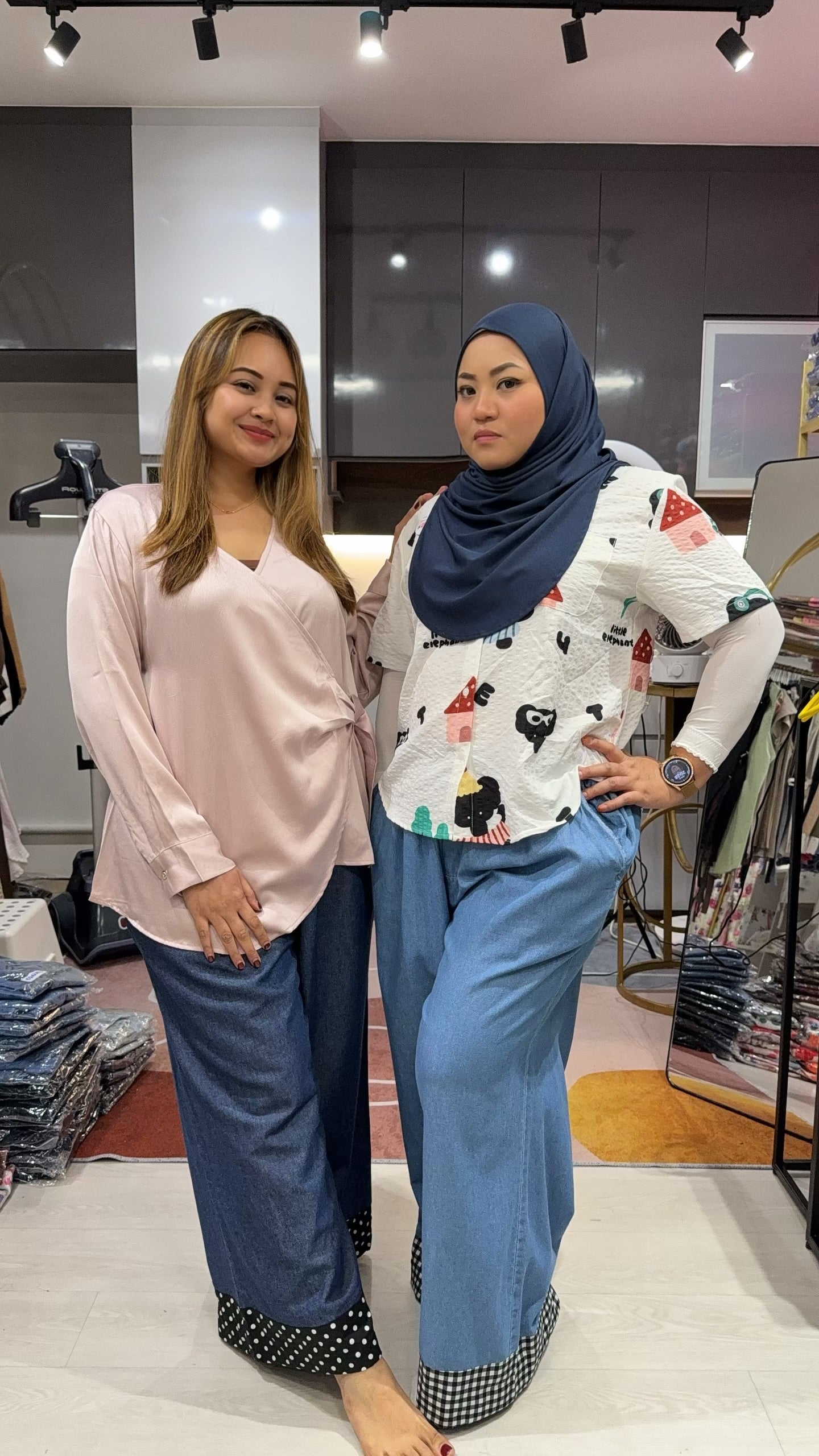 ST Jennifer Checkered Denim