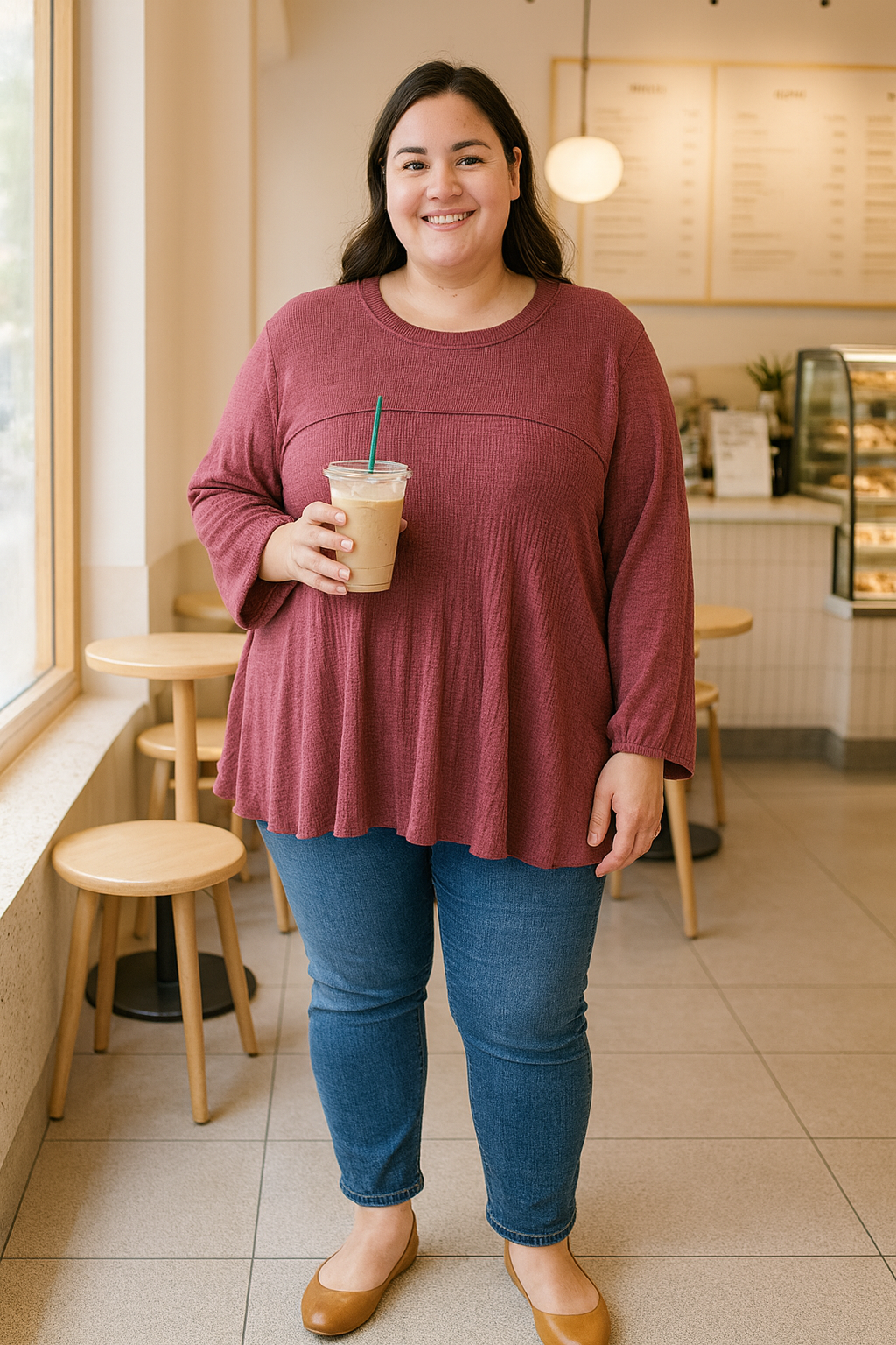 Dazzle Aster Fabric Top Plus Size