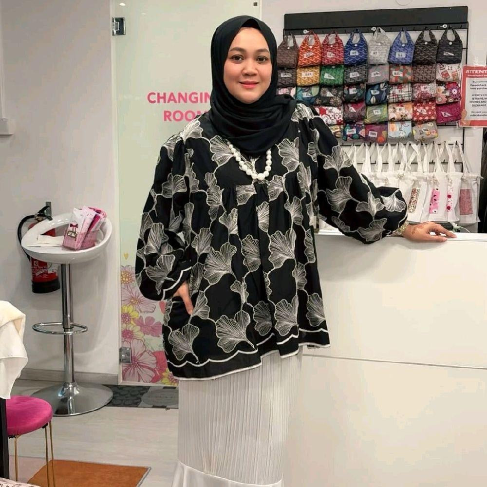 Cahaya Eyelet Babydoll Top