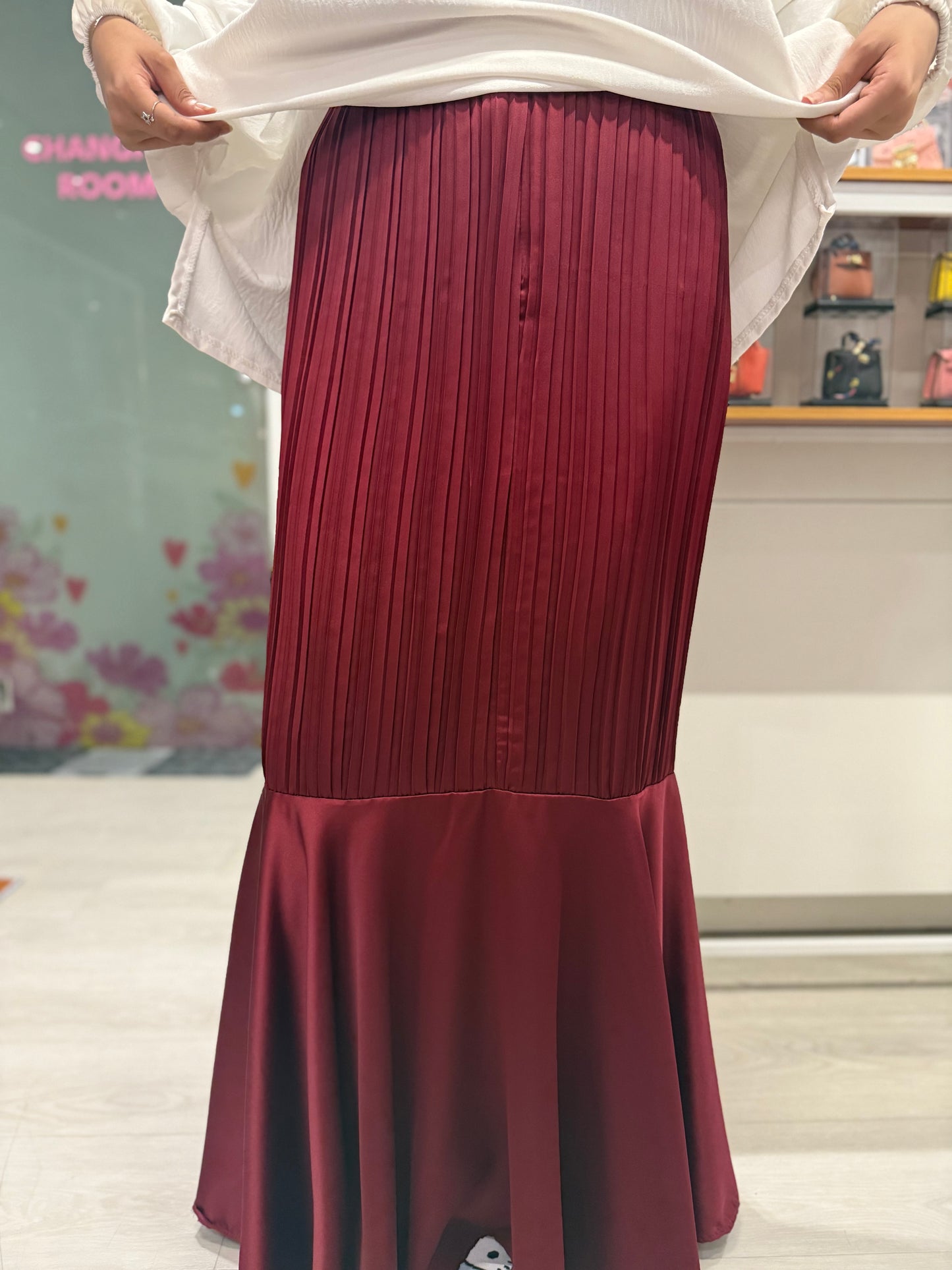 Mermaid Pleated Skirt