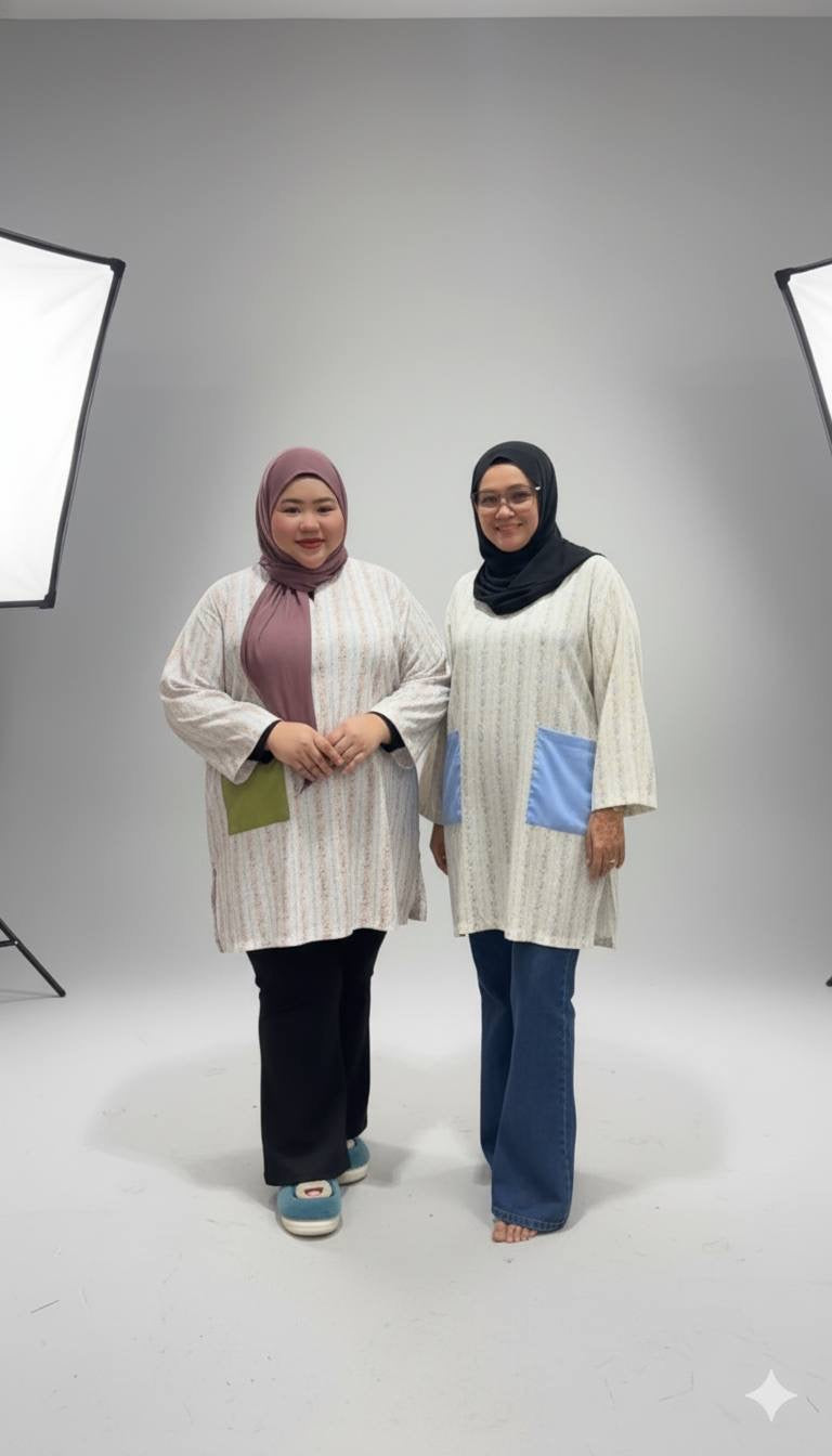 Zaina Printed Tunic Premium Crinkled