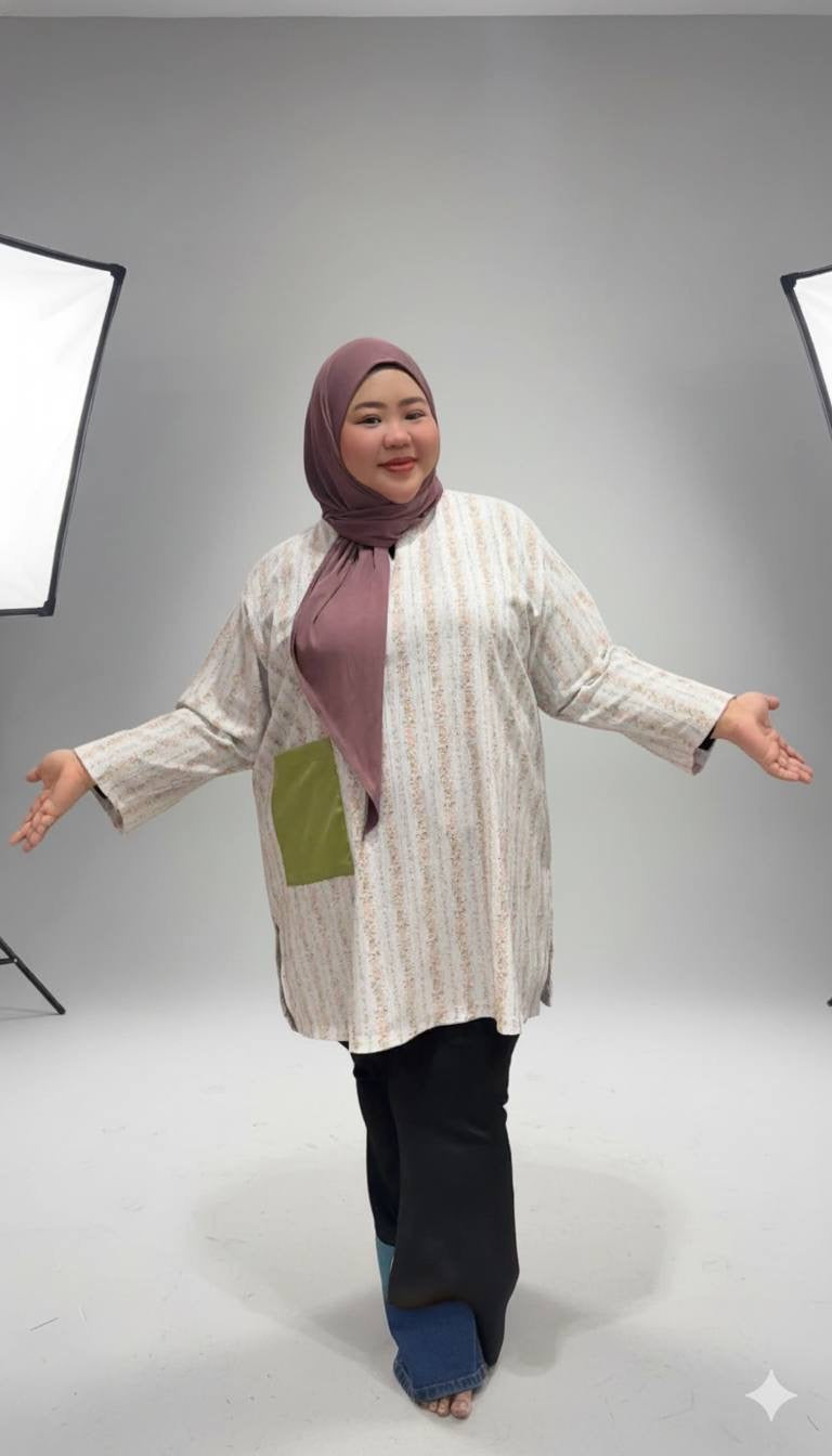 Zaina Printed Tunic Premium Crinkled
