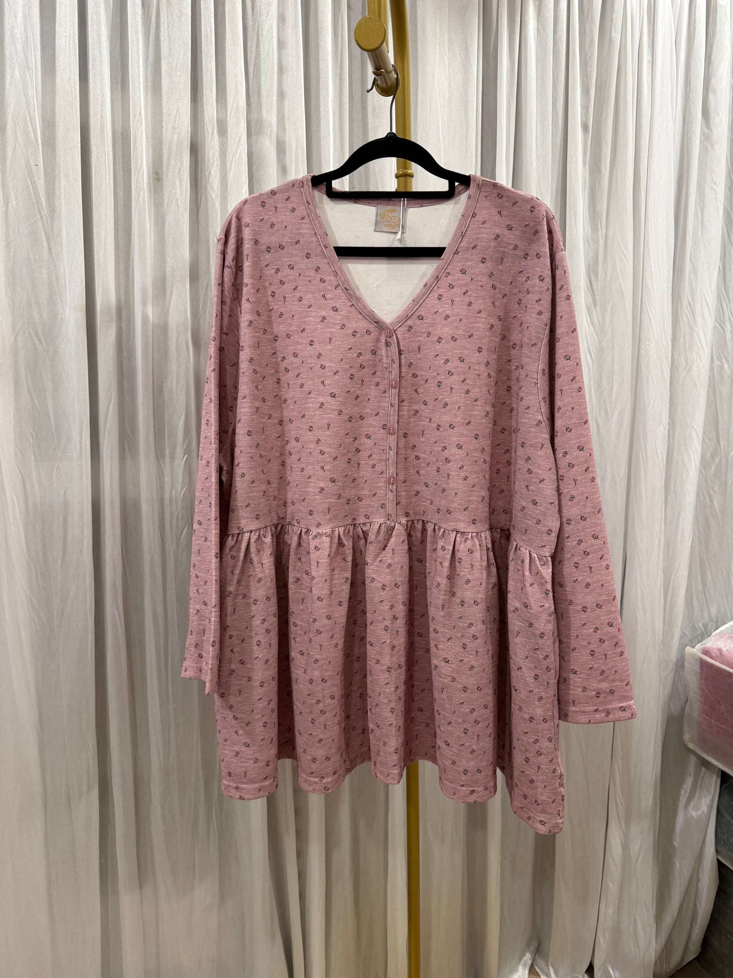 Ophelia Button Up Printed Flower Top