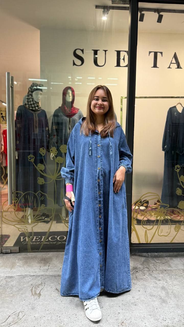 Tracy Denim Hoodie Dress