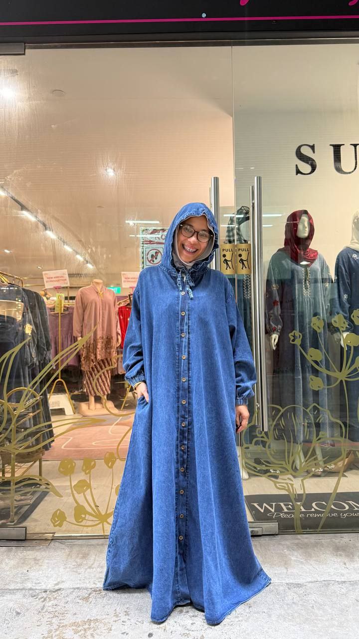 Tracy Denim Hoodie Dress