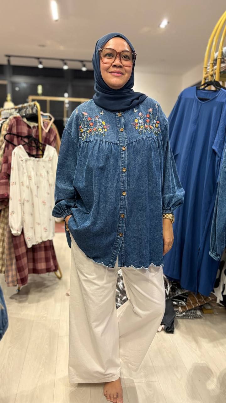 Asuka Denim Top