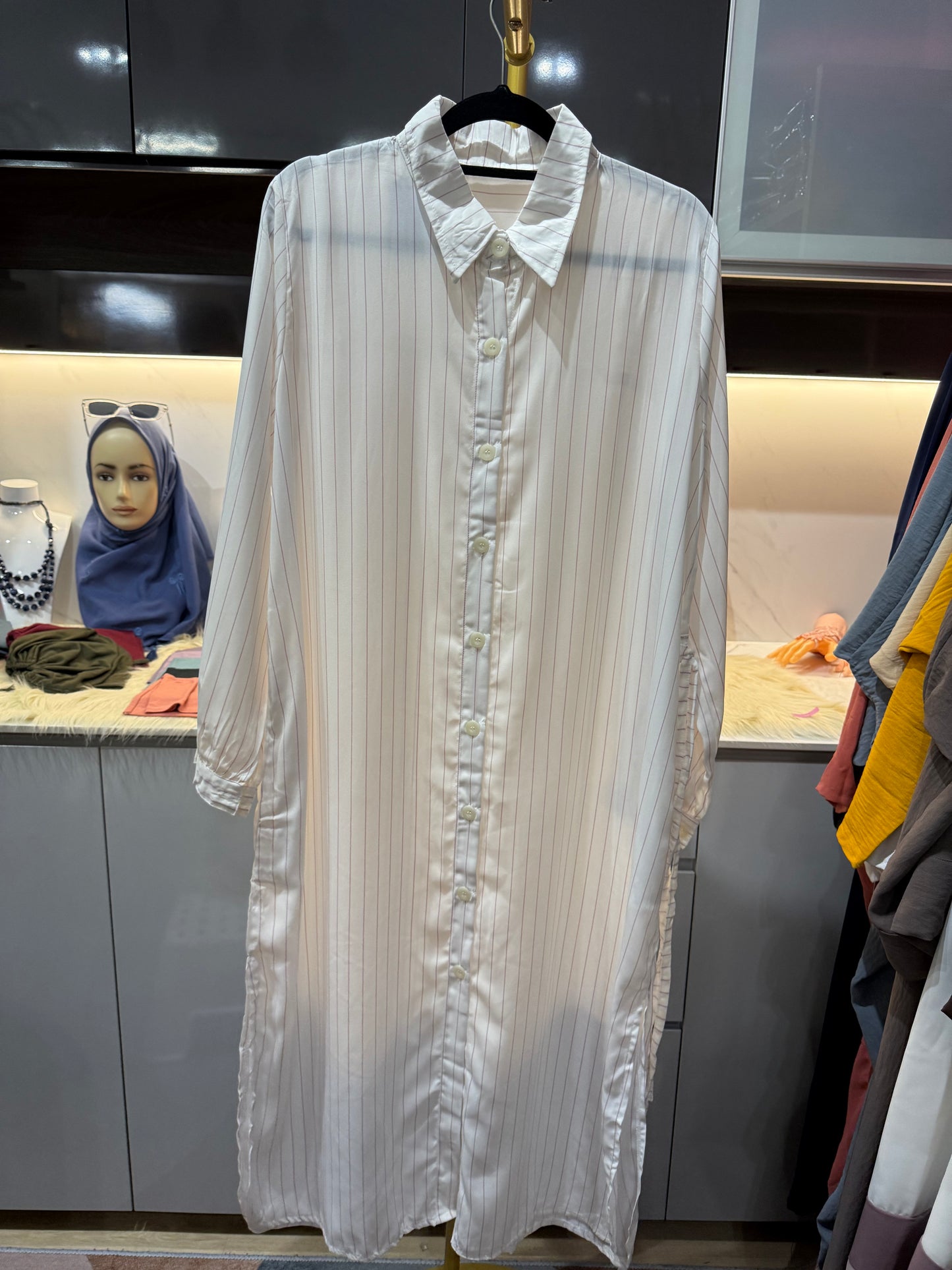 Qistina Stripes Tunic (Cotton Polyester)