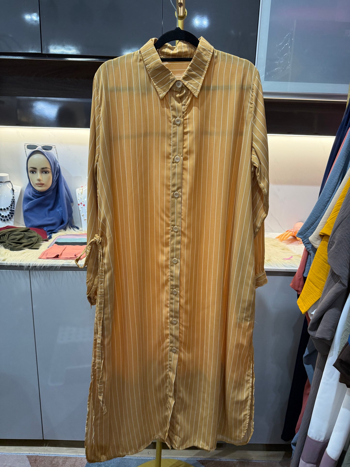 Qistina Stripes Tunic (Cotton Polyester)