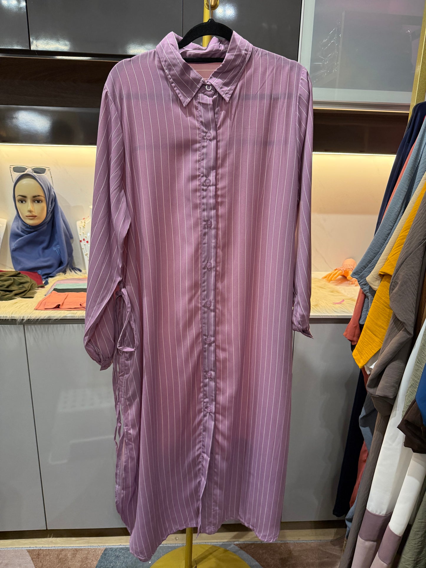 Qistina Stripes Tunic (Cotton Polyester)