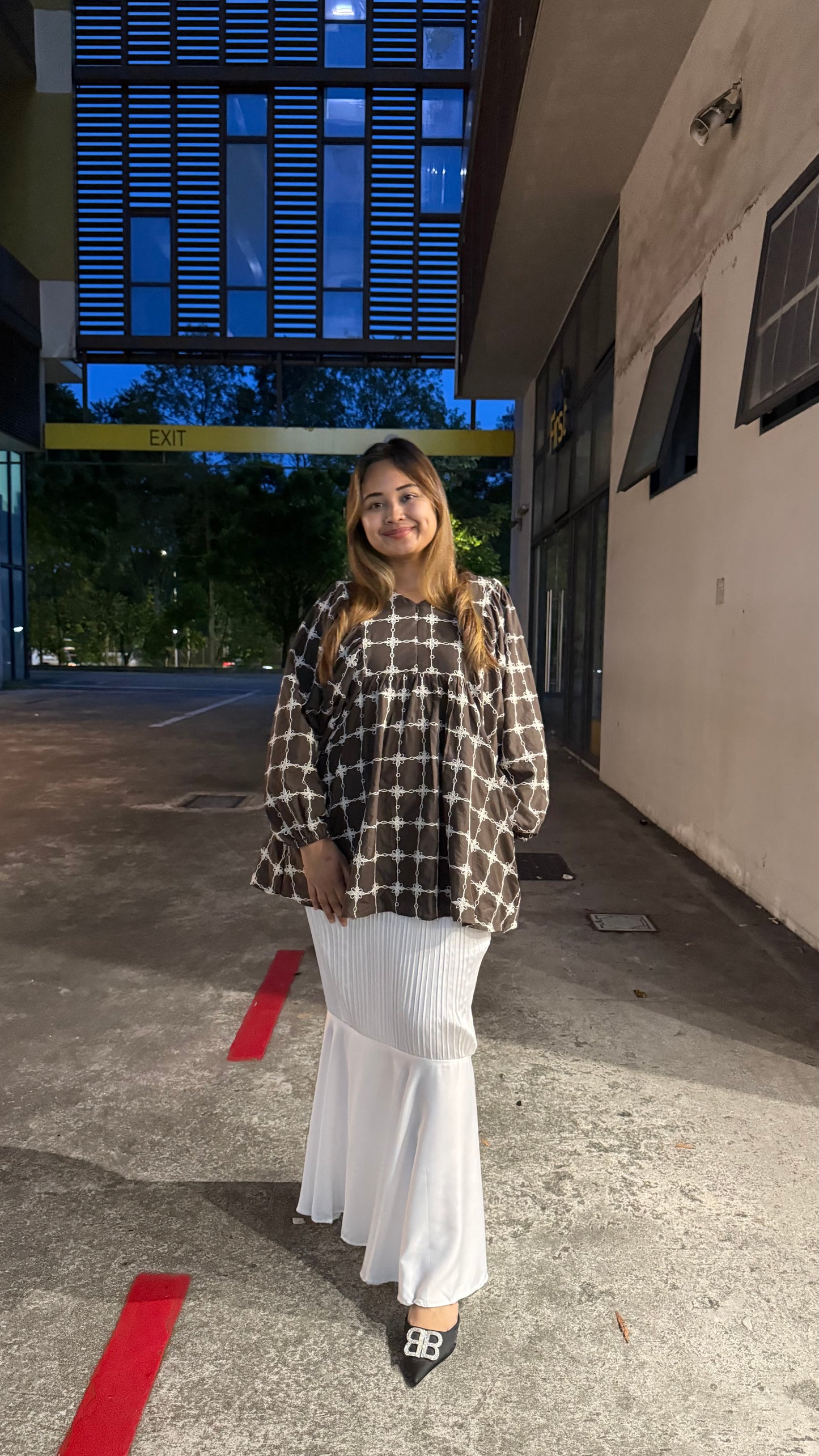 Quraisya Premium eyelet Babydoll top