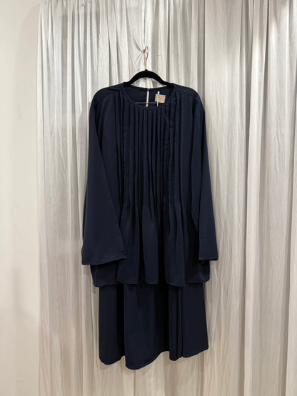 Hannah Plain Front Pleated Skirt Set