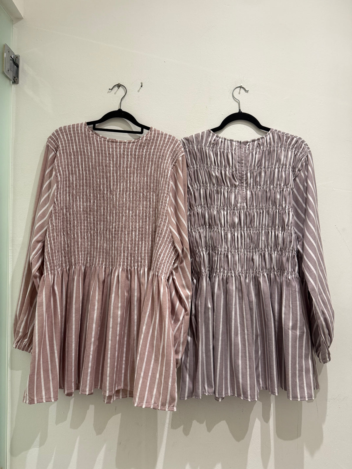 Jessie Stripes Smocked Top