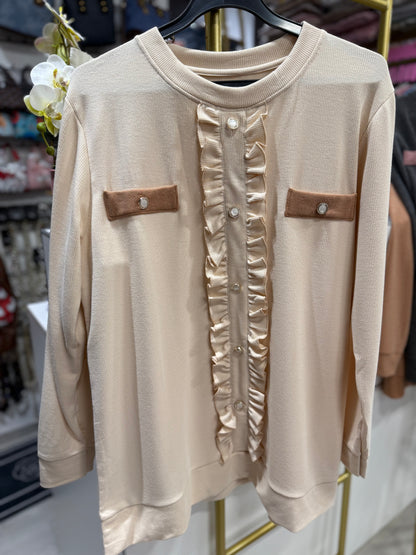 AS43 Aster Top with ruffles
