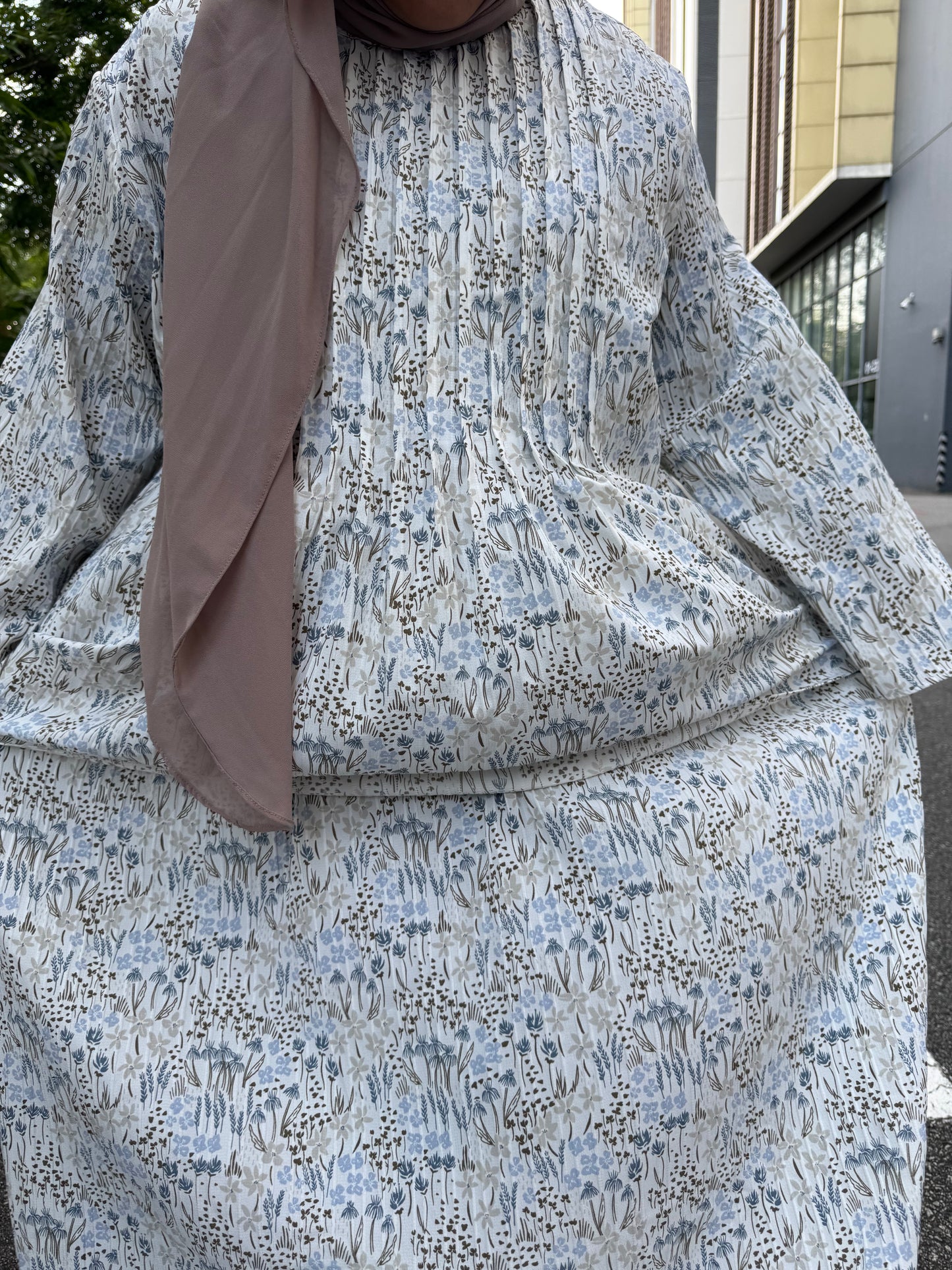 Zelda Floral Premium Crinkled Skirt Set
