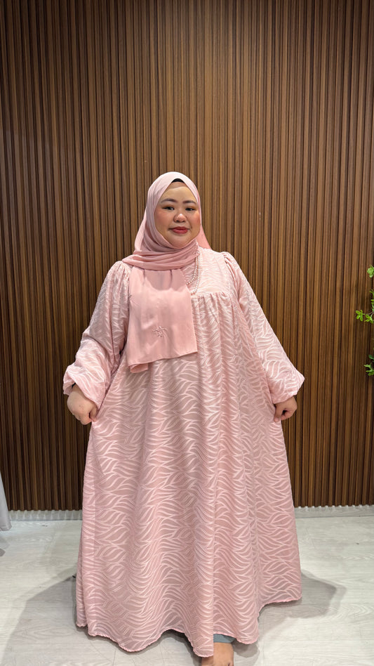 Rindiyani Plus Size Cotton Embossed Dress