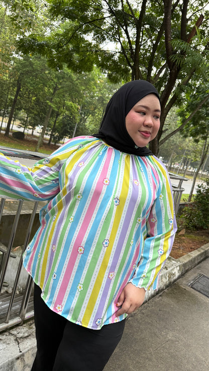 Beverly Printed Raglan Top