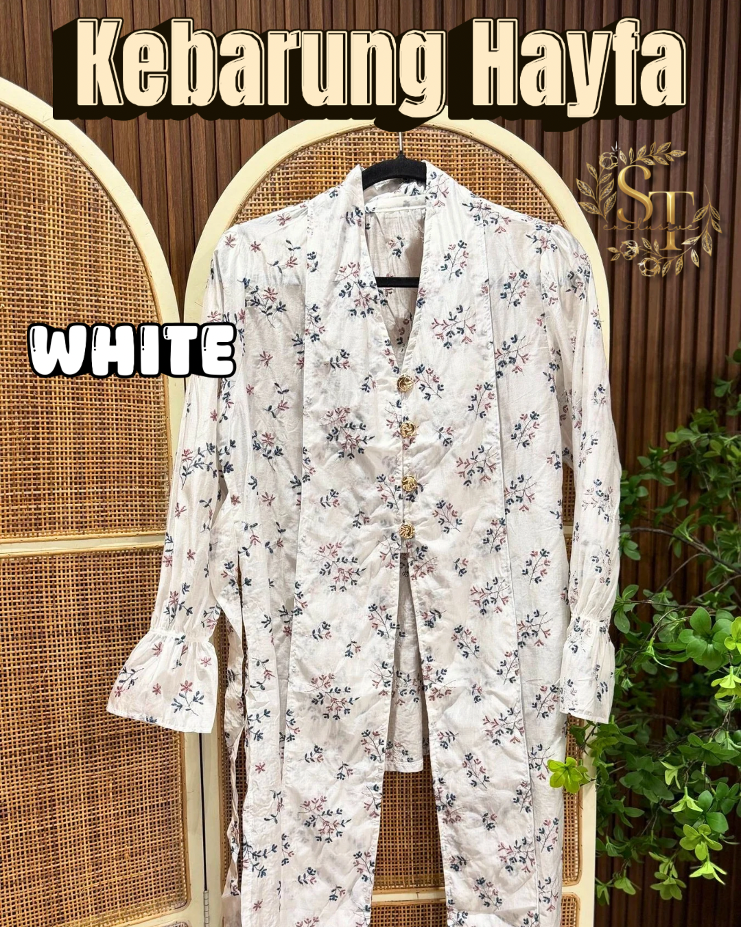 Kebarung Hayfa Premium Cotton Tie-back Top