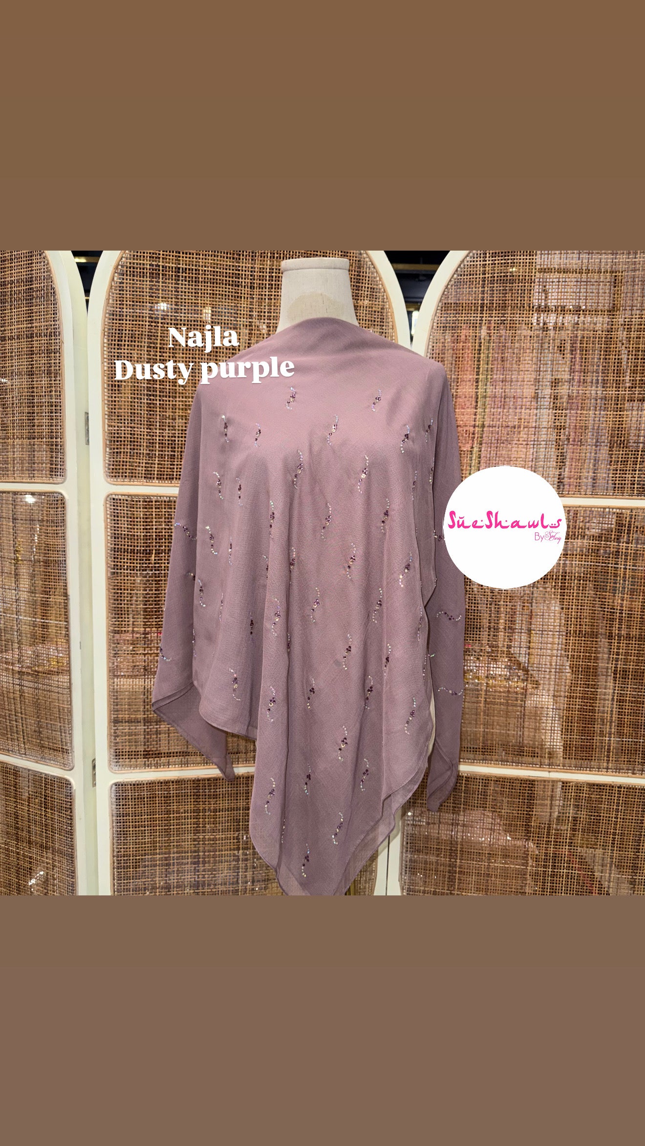 Najla Bawal Bling Wave Cotton Viole