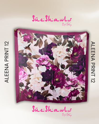 Aleena Premium cotton viole Printed Bawal