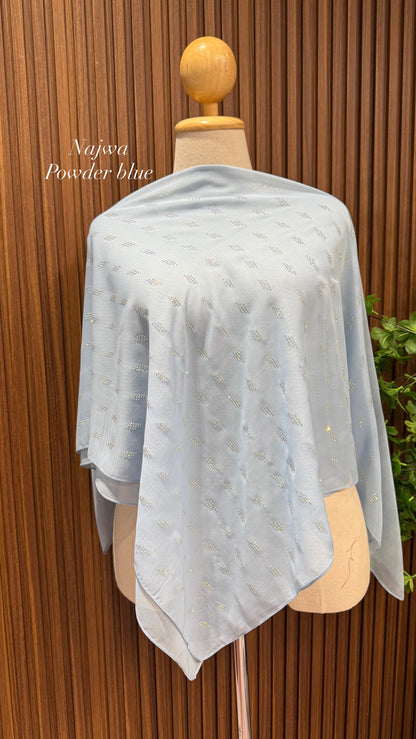 Najwa Bling Bawal Cotton Viole