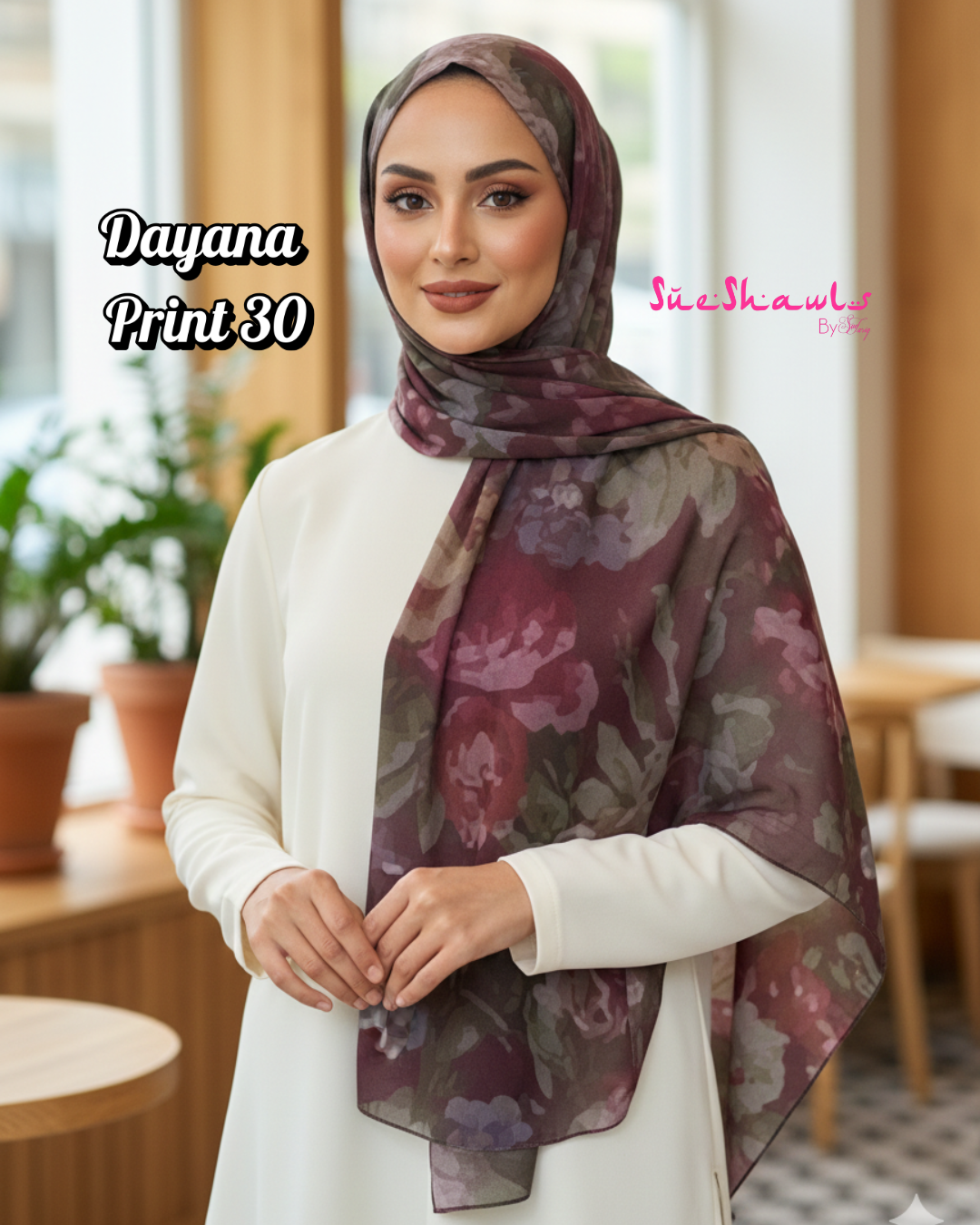 Dayana Printed 1.8M Shawl Premium Chiffon
