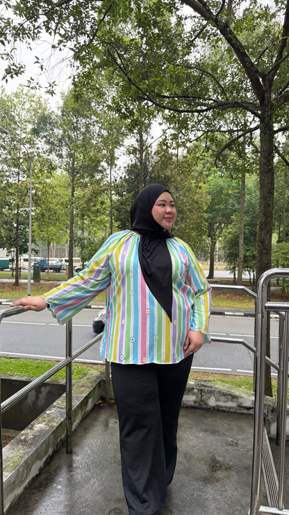 Beverly Printed Raglan Top