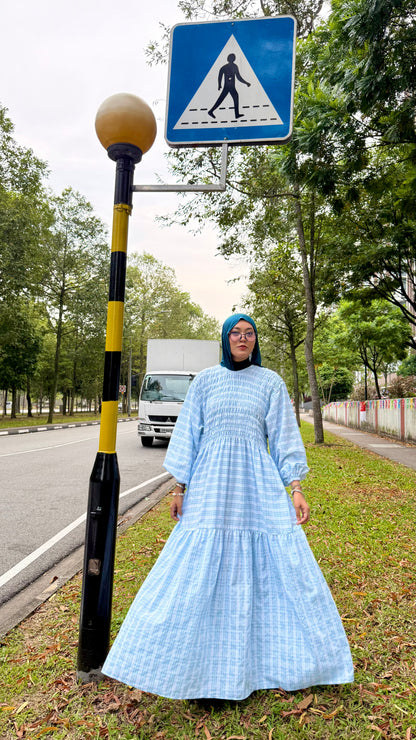 Laura Smocked Checkered Dress