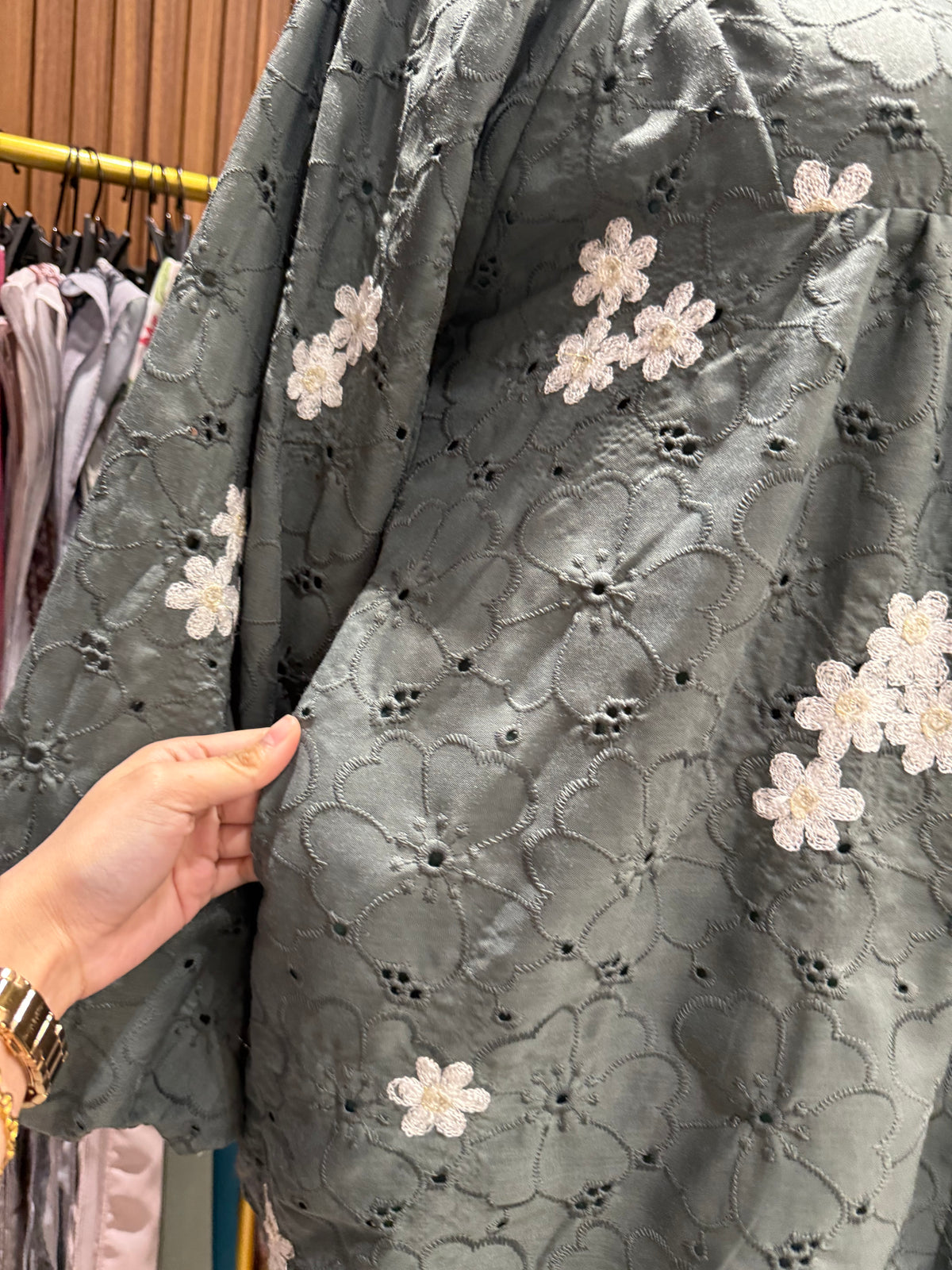 Zelora Cotton Eyelet Babydoll Top