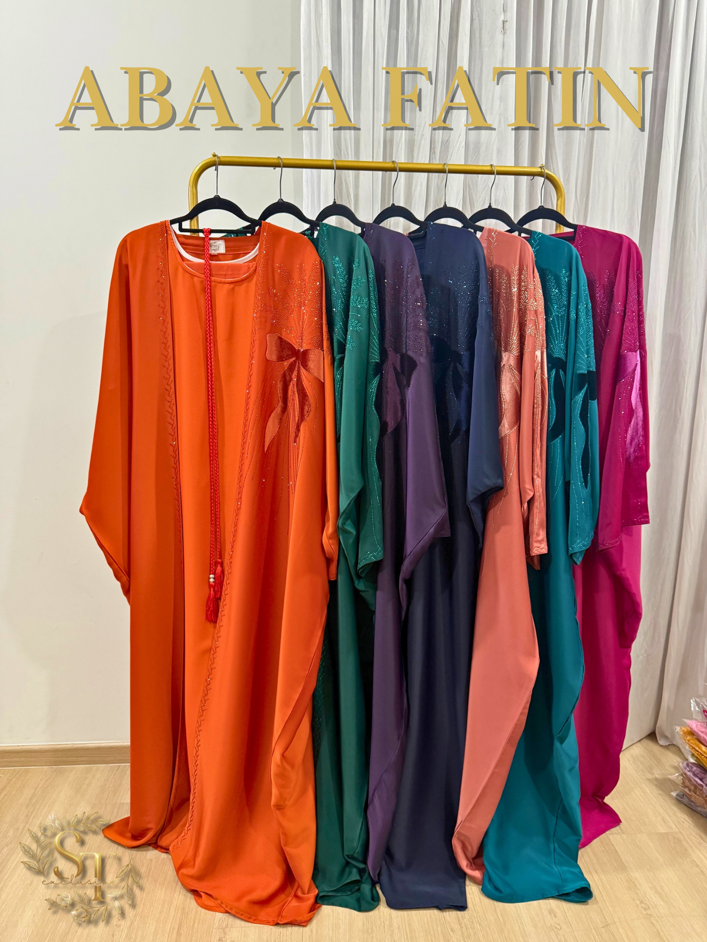 Abaya 2 piece Ribbon Fatin