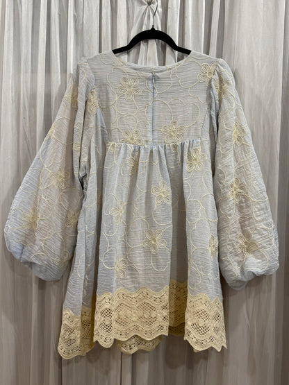 Mikayla Cotton Eyelet Babydoll Top Lace