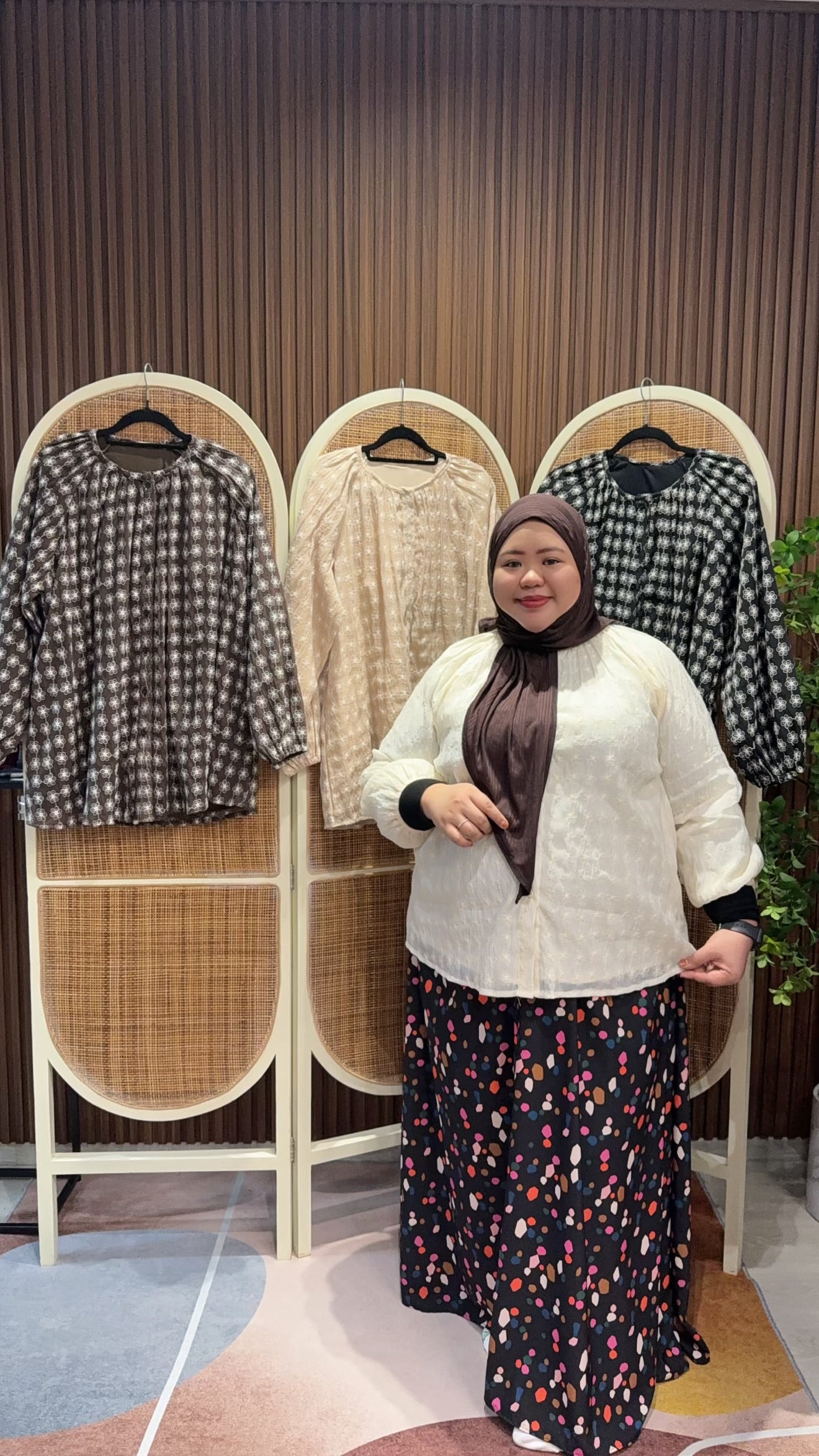 Qirana Premium Eyelet Button up Top