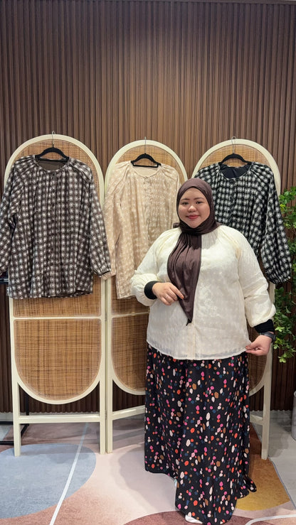 Qirana Premium Eyelet Button up Top