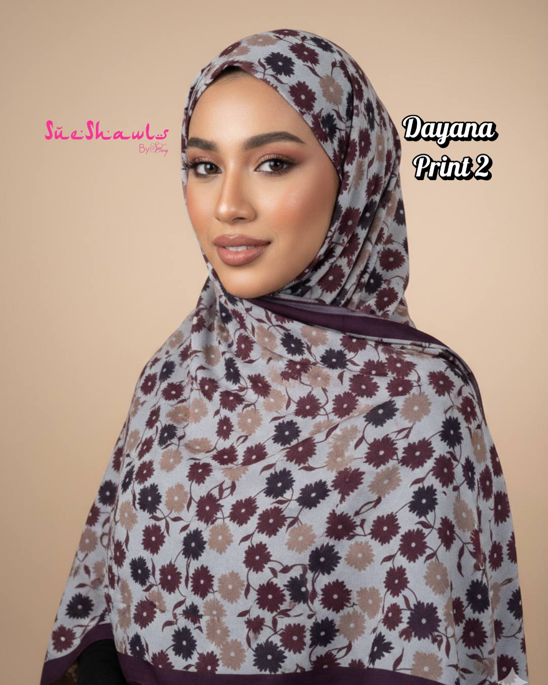 Dayana Printed 1.8M Shawl Premium Chiffon