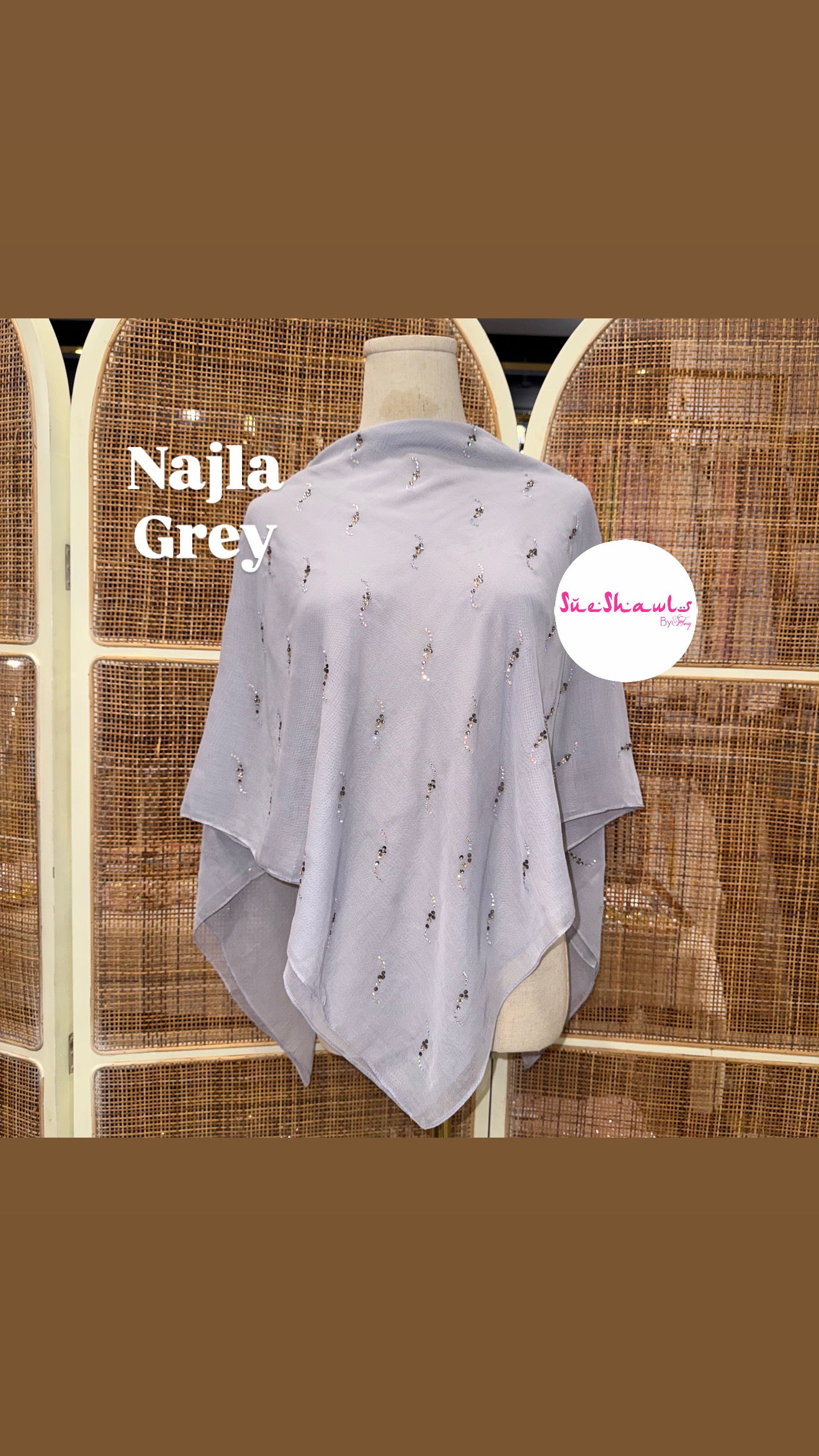 Najla Bawal Bling Wave Cotton Viole