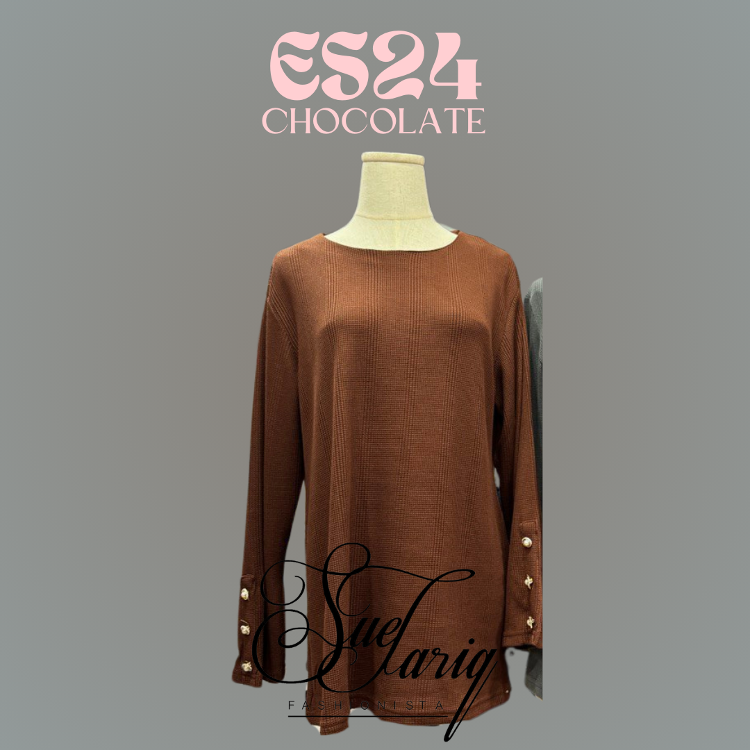 Waffle Top with Gold Buttons #ES24