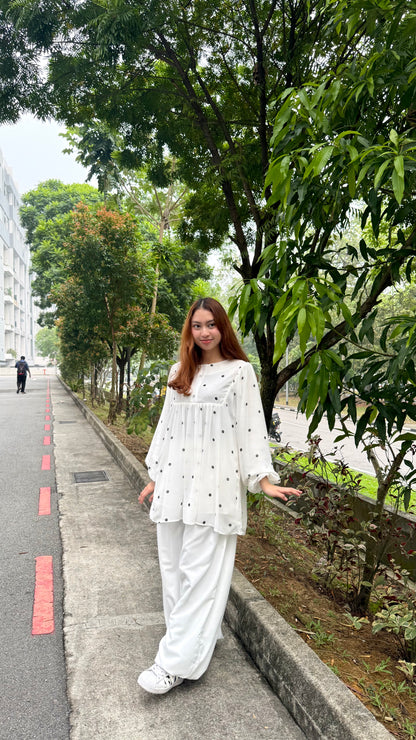Octivia Polka Dot Babydoll Top