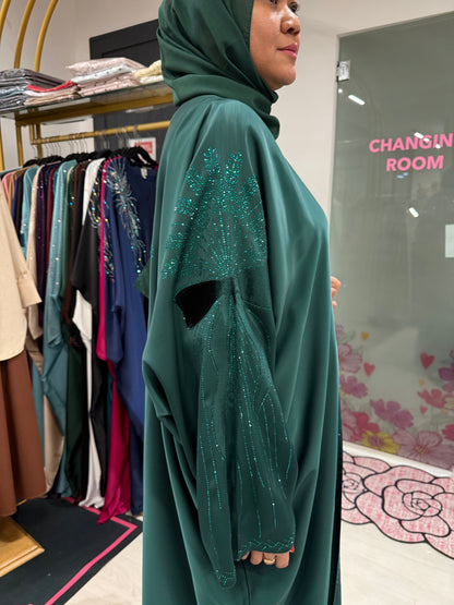 Abaya 2 piece Ribbon Fatin