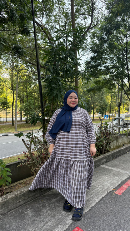 Laura Smocked Checkered Dress