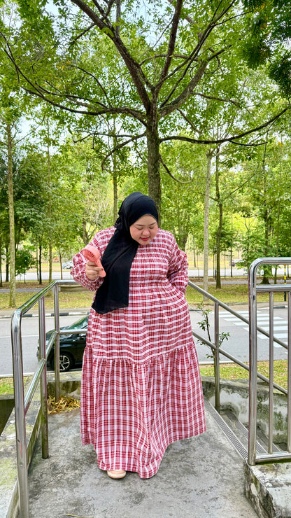 Laura Smocked Checkered Dress