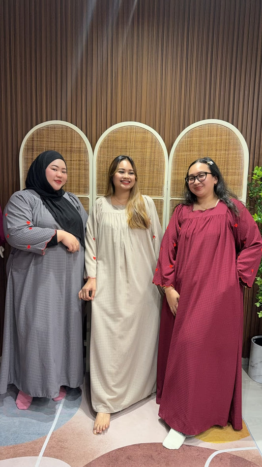 Melodia Premium Chiffon Heart Embroided Dress