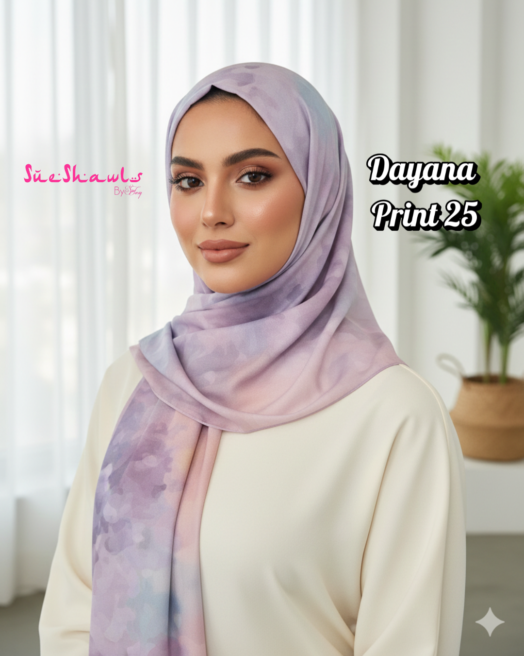 Dayana Printed 1.8M Shawl Premium Chiffon