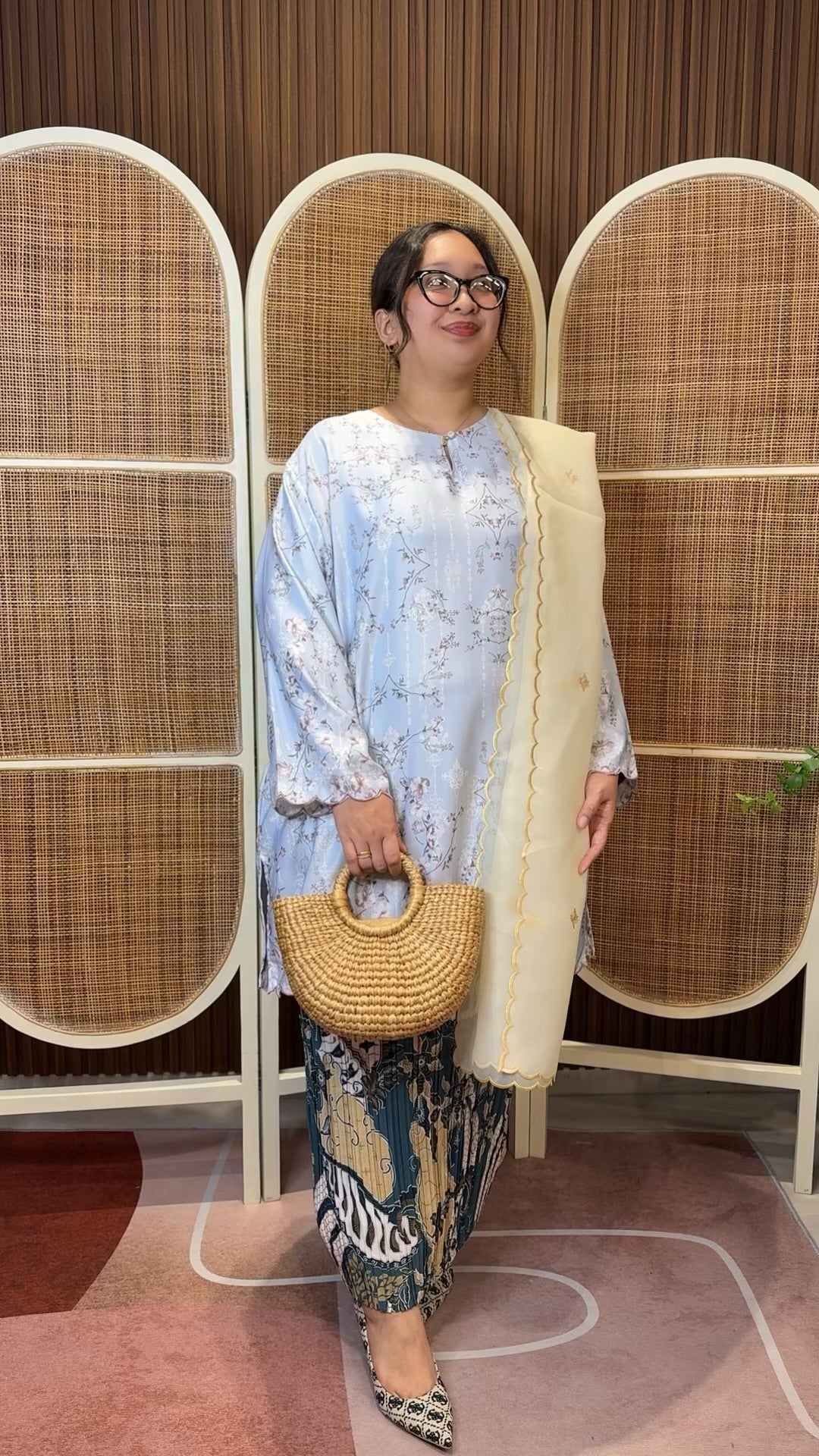 Haura Printed Satin Tunic