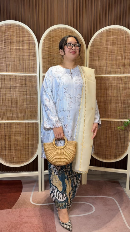 Haura Printed Satin Tunic