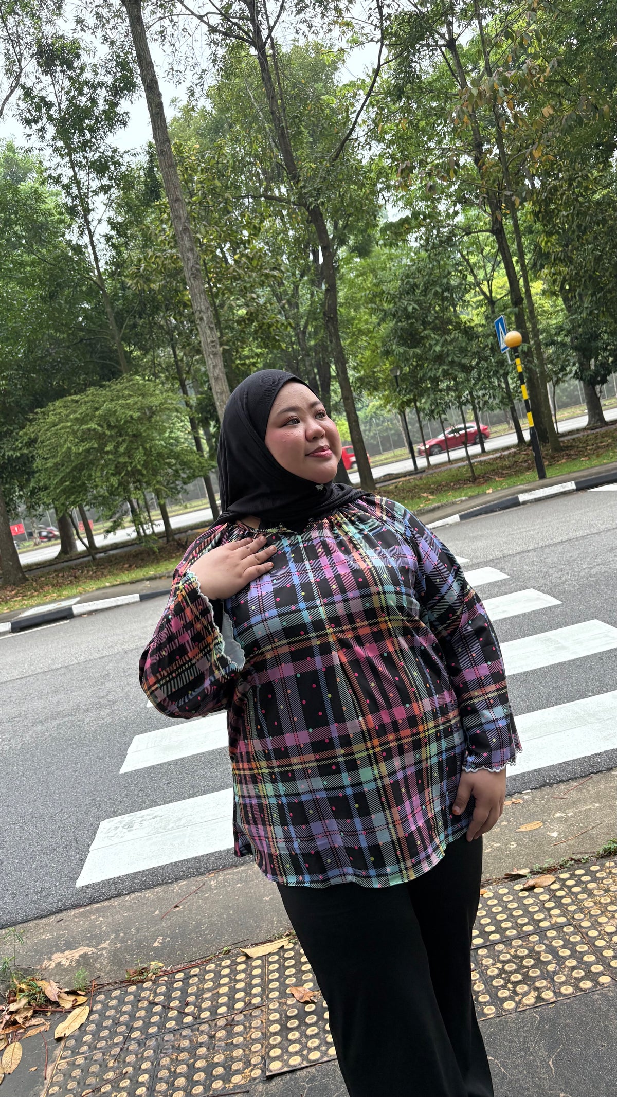 Beverly Printed Raglan Top