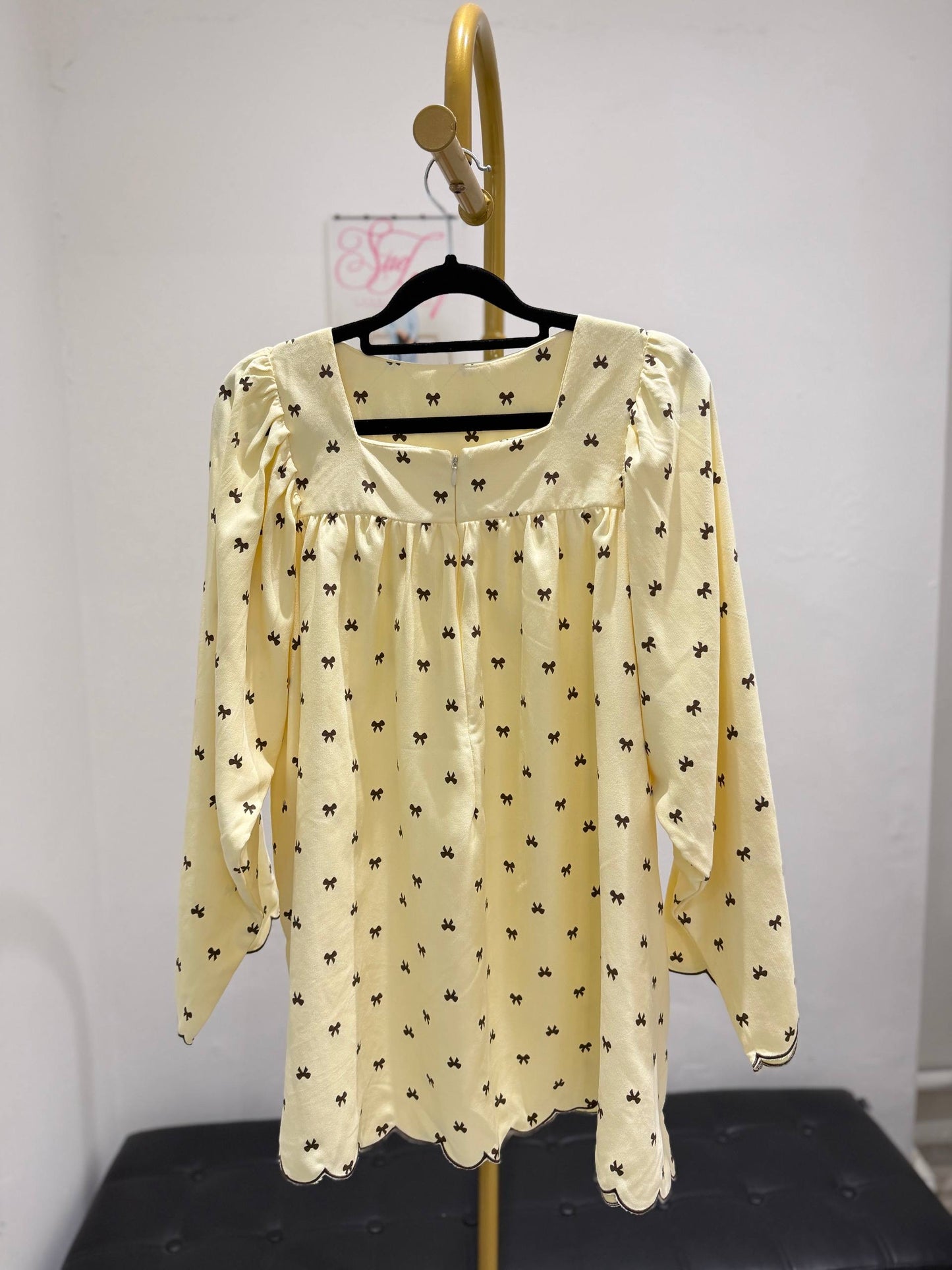 Siti Premium Baby Curdory Square neck ribbon top